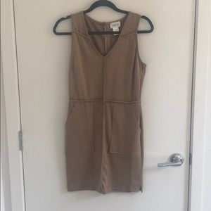 Suede mini dress with pockets
